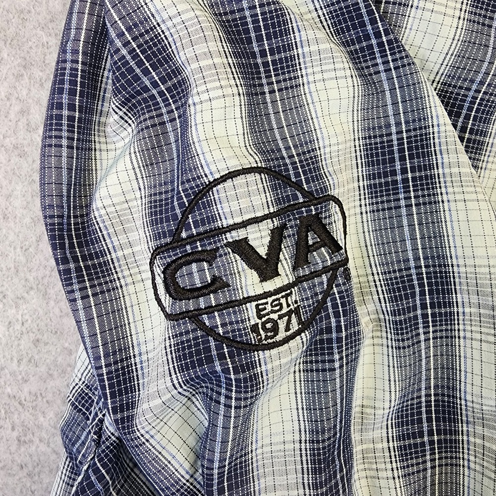 Simms Fishing Shirt Mens XXL 2XL Button Pearl Snap Plaid Vented Long Sleeve Gray - Picture 7 of 10